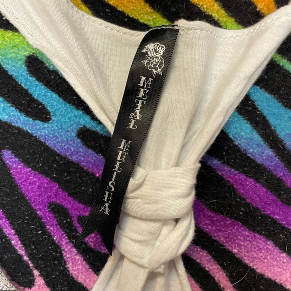 Y2k grunge goth rare 2000s Metal Mulisha Edgy Black and Gray Tank Top - Picture 4 of 4